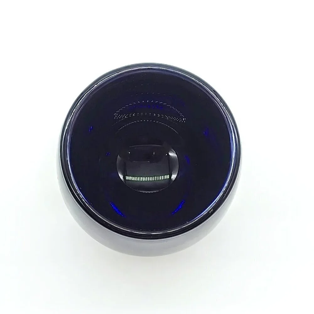 Crate & Barrel Sapphire Blue Diva Glass Votive Candle Holder